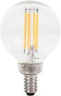 Sylvania 40853 Natural LED Bulb, Decorative, G16.5 Lamp, 60 W Equivalent, E12 Lamp Base, Dimmable, Clear, Daylight Light