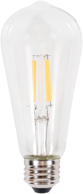 Sylvania 40771 Natural LED Bulb, Decorative, ST19 Lamp, 40 W Equivalent, E26 Lamp Base, Dimmable, Clear