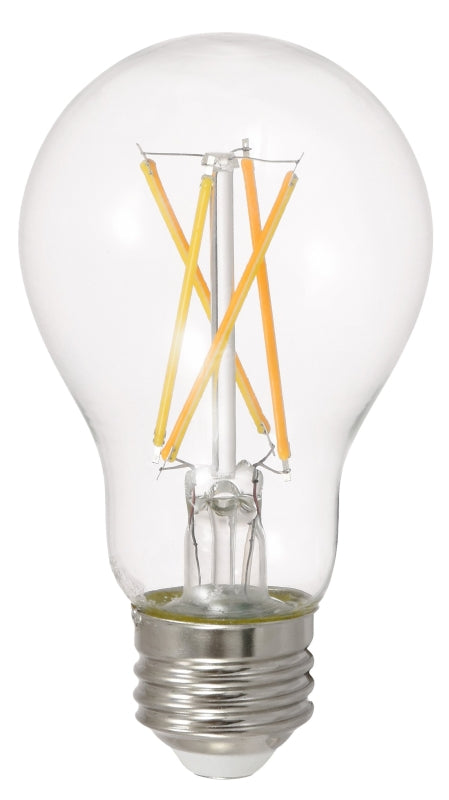 Sylvania 40803 LED Bulb, General-Purpose, A19 Lamp, 75 W Equivalent, E26 Medium Lamp Base, Dimmable, Clear, Daylight
