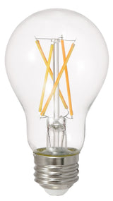 Sylvania 40803 LED Bulb, General-Purpose, A19 Lamp, 75 W Equivalent, E26 Medium Lamp Base, Dimmable, Clear, Daylight