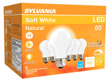 Sylvania TruWave Series 40748 LED Bulb A19 Lamp, A19 Lamp, E26 Medium Lamp Base, Dimmable, Frosted, 2700 K Color Temp