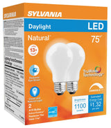 Sylvania TruWave Series 40751 LED Bulb A19 Lamp, 1100 Lumens, 11 W, A19 Lamp, E26 Medium Lamp Base, Dimmable, Frosted