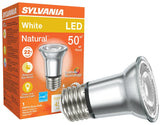Sylvania Natural Series 40930 LED Bulb, PAR16 Lamp, E26 Medium Lamp Base, Dimmable, Cool White, 3000 K Color Temp