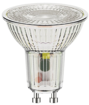 Sylvania 40933 Natural LED Bulb, Spotlight, PAR16 Lamp, 50 W Equivalent, GU10 Lamp Base, Dimmable, Silver
