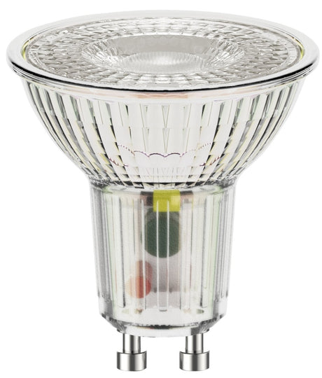Sylvania 40933 Natural LED Bulb, Spotlight, PAR16 Lamp, 50 W Equivalent, GU10 Lamp Base, Dimmable, Silver
