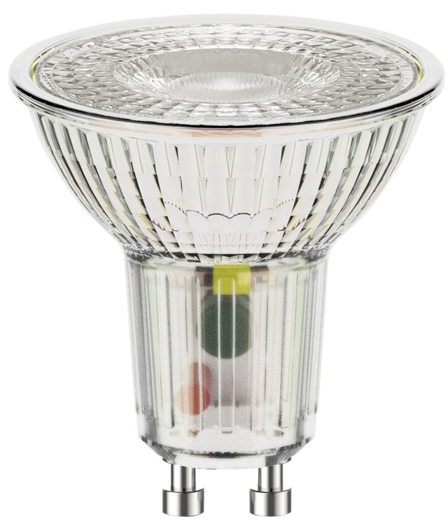 Sylvania 40933 Natural LED Bulb, Spotlight, PAR16 Lamp, 50 W Equivalent, GU10 Lamp Base, Dimmable, Silver