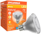 Sylvania 40914 Natural LED Bulb, Spotlight, 850 Lumens, 10 W, PAR30 Lamp, E26 Lamp Base, Dimmable, Clear, Cool White