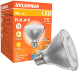 Sylvania 40916 Natural LED Bulb, 120 V, 850 Lumens, 10 W, PAR30 Lamp, E26 Lamp Base, Dimmable, Clear, Cool White