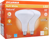 Sylvania Natural Series 40785 LED Bulb, Spotlight, BR40 Lamp, 85 W Equivalent, E26 Medium Lamp Base, Dimmable, Frosted