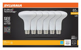 Sylvania Natural Series 41328 LED Bulb, BR30 Lamp, 65 W Equivalent, E26 Medium Lamp Base, Dimmable, Frosted, Soft White