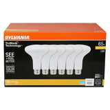 Sylvania Natural Series 41328 LED Bulb, BR30 Lamp, 65 W Equivalent, E26 Medium Lamp Base, Dimmable, Frosted, Soft White