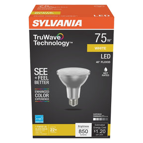 Sylvania Natural Series 40912 LED Bulb, 850 Lumens, 10 W, PAR30LN Lamp, 75 W Equivalent, E26 Medium Lamp Base, Dimmable
