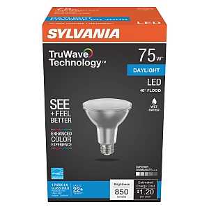 Sylvania Natural Series 40913 LED Bulb, 850 Lumens, 10 W, PAR30LN Lamp, 75 W Equivalent, E26 Medium Lamp Base