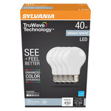 Sylvania 41296 LED Bulb, General-Purpose, Omni-Directional, A19 Lamp, 40 W Equivalent, E26 Medium Lamp Base, Dimmable