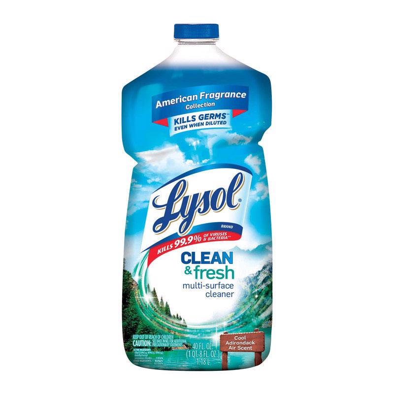 Lysol Clean and Fresh Cool Adirondack Air Scent Multi-Purpose Cleaner 40 oz 1 pk, Pack of 9