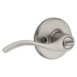 Kwikset 300BL 15 6AL Privacy Lever, Turnbutton Lock, Satin Nickel, Zinc, Residential, 3 Grade, Reversible Hand