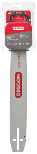 Oregon AdvanceCut 27851 Series Bar and Chain Combo, Small Bar Nose Radius, 60-Drive Link, 72V Chain, 3/8 in TPI/Pitch