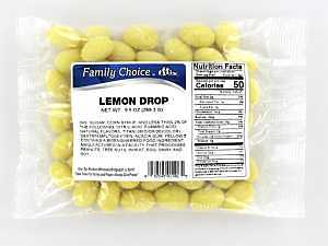 Family Choice 1106 Lemon Drop Candy, 1.5 oz, Pack of 12