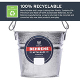 Behrens Hot Dipped 2 qt Galvanized Pail Gray