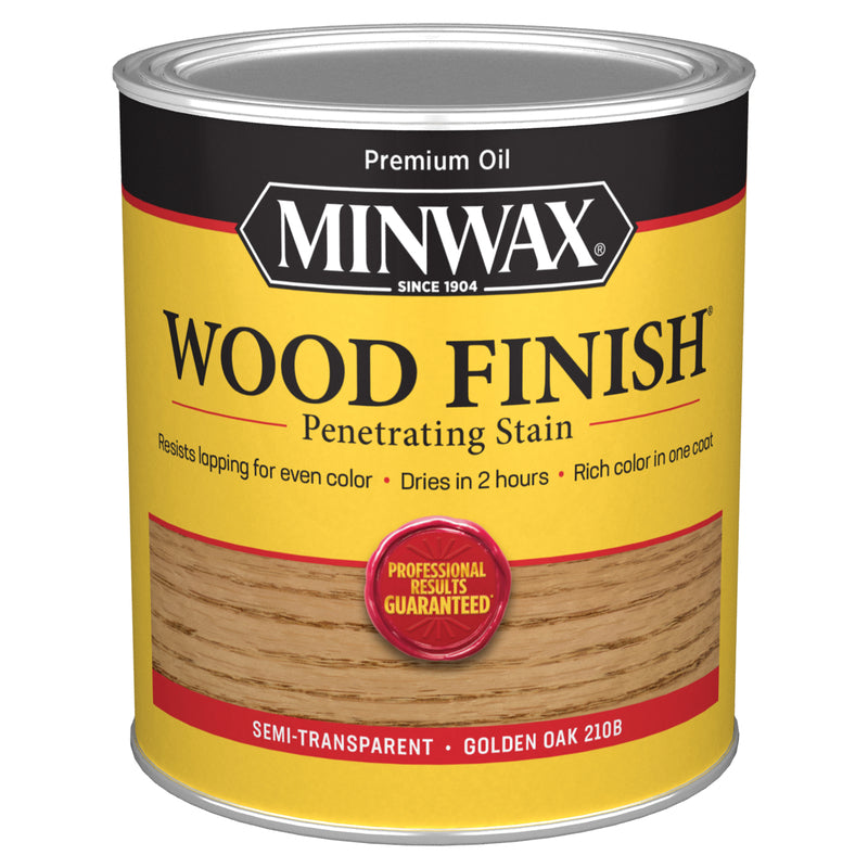 Minwax Wood Finish Semi-Transparent Golden Oak Oil-Based Penetrating Wood Stain 1 qt, Pack of 4