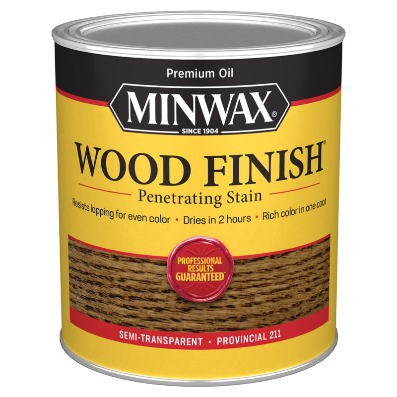 Minwax Wood Finish Semi-Transparent Provincial Oil-Based Penetrating Wood Stain 1 qt, Pack of 4