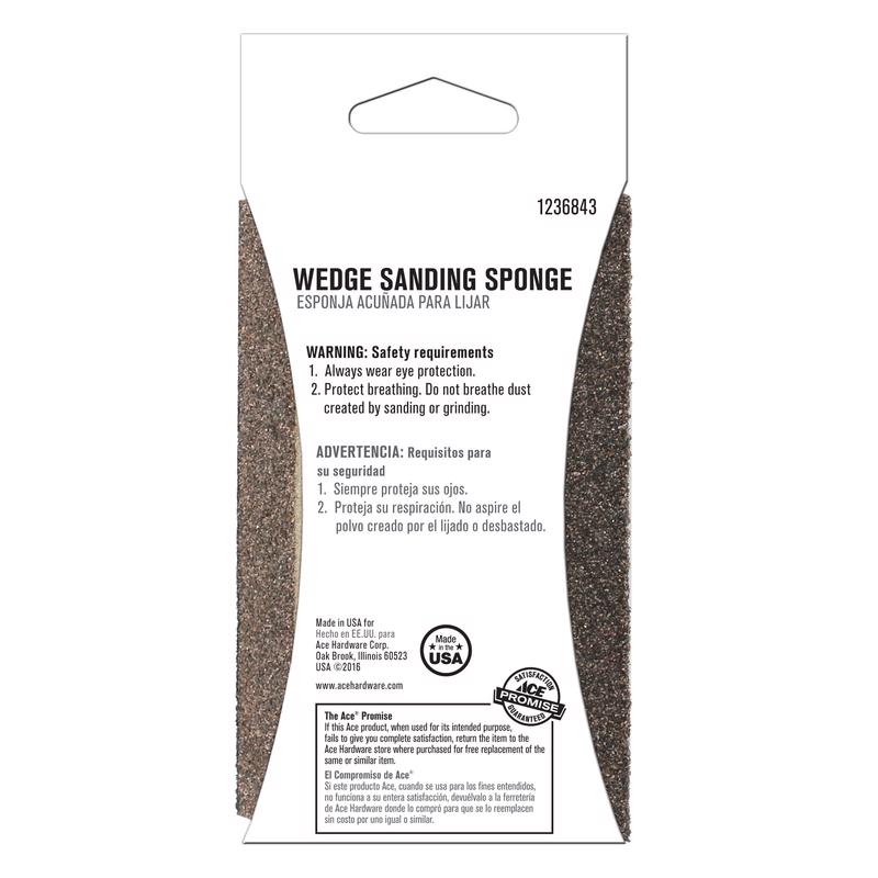 Ace 5 in. L X 3 in. W X 1 in. 60 Grit Coarse Dust Channeling Sanding Sponge