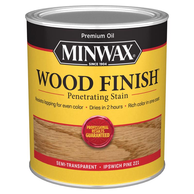 Minwax Wood Finish Semi-Transparent Ipswich Pine Oil-Based Penetrating Wood Stain 1 qt, Pack of 4