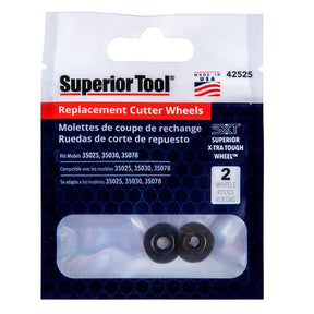 Superior Tool 42525 Cutter Wheel, 7/8 in Dia, Alloy Steel, Black Oxide