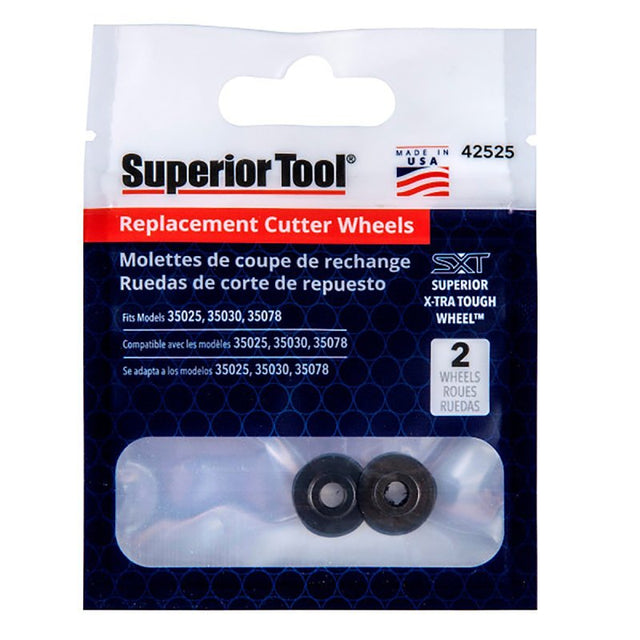Superior Tool 42525 Cutter Wheel, 7/8 in Dia, Alloy Steel, Black Oxide