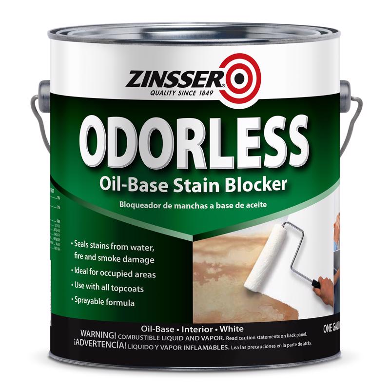 Zinsser 3951 Interior Stain Blocker, Flat, White, 1 gal, Pack of 2