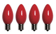 Santas Forest 27982 Filament Bulb, C9 Lamp Base, Red, Pack of 25