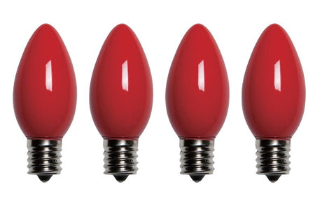 Santas Forest 27982 Filament Bulb, C9 Lamp Base, Red, Pack of 25