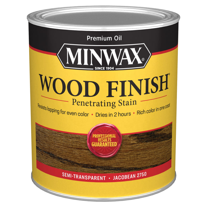 Minwax Wood Finish Semi-Transparent Jacobean Oil-Based Penetrating Wood Stain 1 qt, Pack of 4