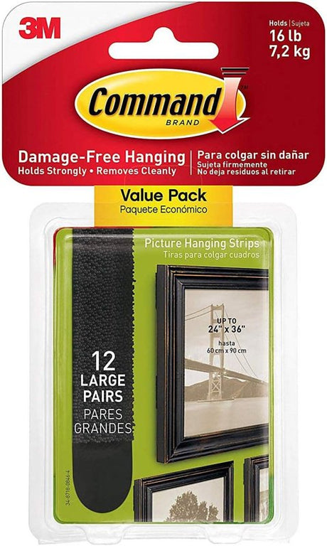 PIC HANGING STRIP BLACK L 15LB