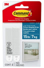Command 17206B-ES Picture Hanging Strip, 4 lb, 4-Hook, Foam, White