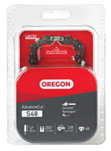 Oregon S48 Chainsaw Chain, 12 in L Bar, 0.05 in, 3/8 in TPI/Pitch, 48-Link