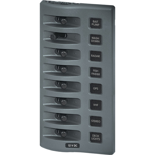 PANEL WD SWITCH ONLY 8POS GRAY