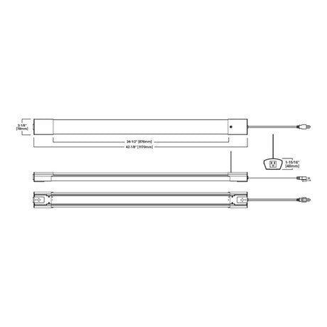 Metalux 4SHP5040RL Shop Light, 120 V, 41 W, 3-Lamp, LED Lamp, 5000 Lumens, 4000 K Color Temp, Metal Fixture