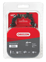 Oregon D66 Chainsaw Chain, 18 in L Bar, 0.05 in, 3/8 in TPI/Pitch, 66-Link