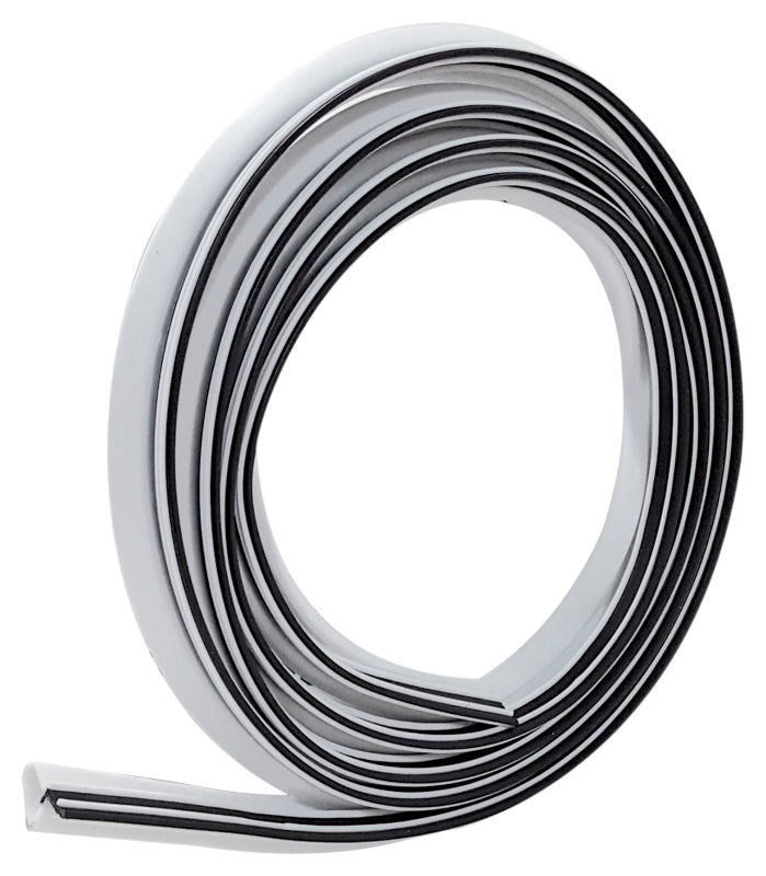 Frost King ES184W Weatherstrip, 3/4 in W, 1/2 in Thick, 7 ft L, PVC, White