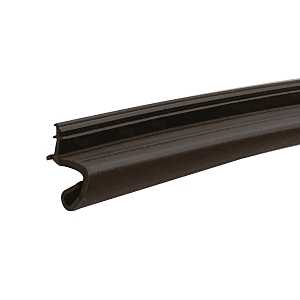 Frost King ES181B25 Door Weatherseal, 3/4 in W, 1/2 in Thick, 81 in L, PVC, Brown