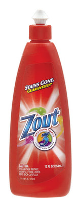 Zout No Scent Laundry Stain Remover Liquid 12 oz, Pack of 12