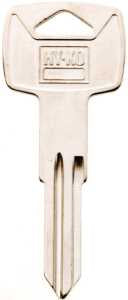 Hy-Ko 11010B61 Key Blank, Brass, Nickel, B61 Key Number, Pack of 10