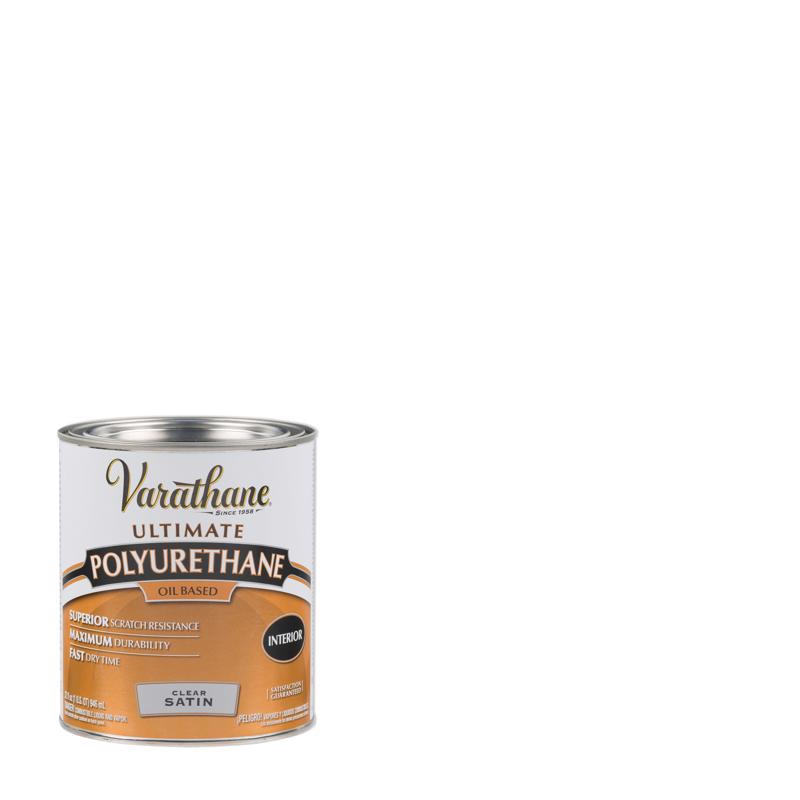 Varathane Ultimate Satin Clear Oil-Based Polyurethane 1 qt, Pack of 2