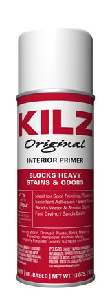 KILZ Original White Flat Oil-Based Aerosol Primer/Sealer 13 oz, Pack of 12