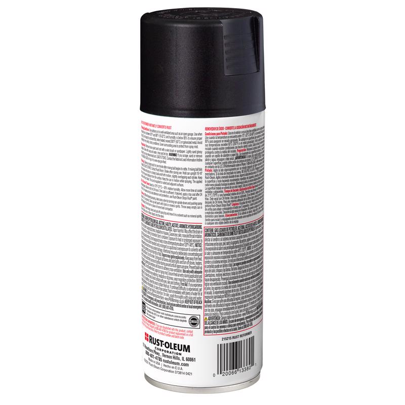Rust-Oleum Stops Rust Indoor and Outdoor Flat Black Oil-Based Rust Reformer 10.25 oz, Pack of 6