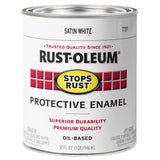 Rust-Oleum Stops Rust Indoor and Outdoor Satin White Oil-Based Protective Paint 1 qt, Pack of 2
