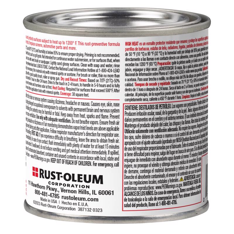 Rust-Oleum Specialty Flat BBQ Black Oil-Based High Heat Enamel 0.5 pt
