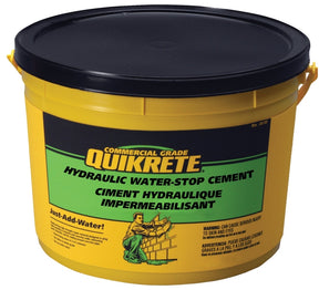 Quikrete 112612 Hydraulic Waterstop Cement, Gray/Gray Brown, Granular, 4.5 kg Pail, Pack of 4