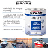 Rust-Oleum Marine Coatings Wood & Fiberglass White Primer 1 qt